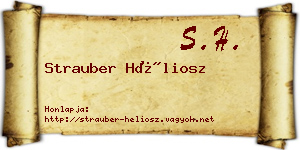 Strauber Héliosz névjegykártya